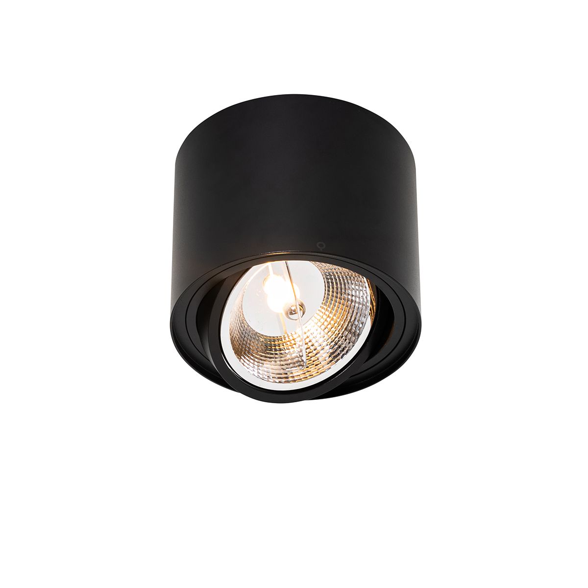 Moderne plafondspot zwart draai- en kantelbaar AR111 - Rondoo Up