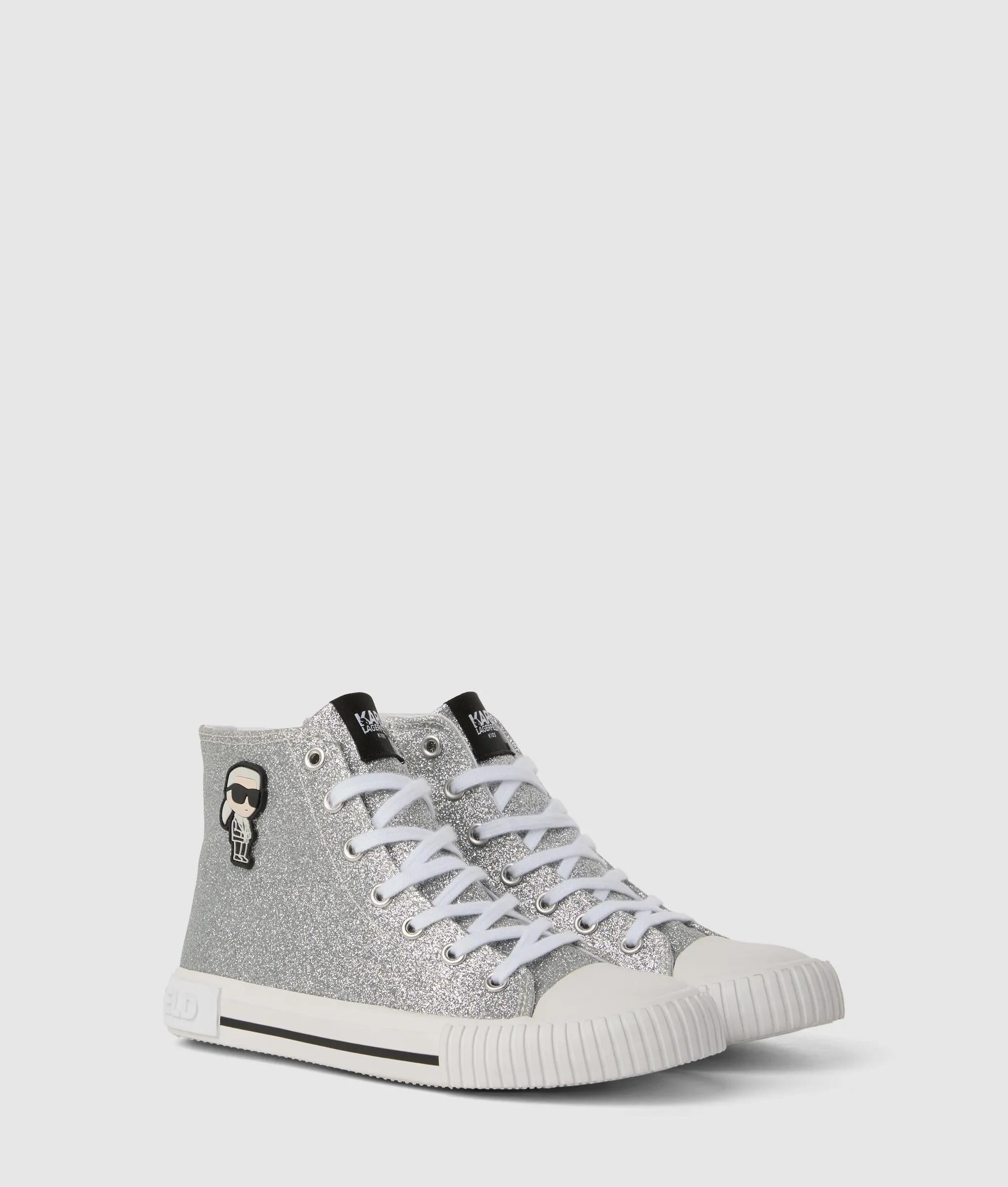 Meisjes Ikon hoge top glitter sneakers
