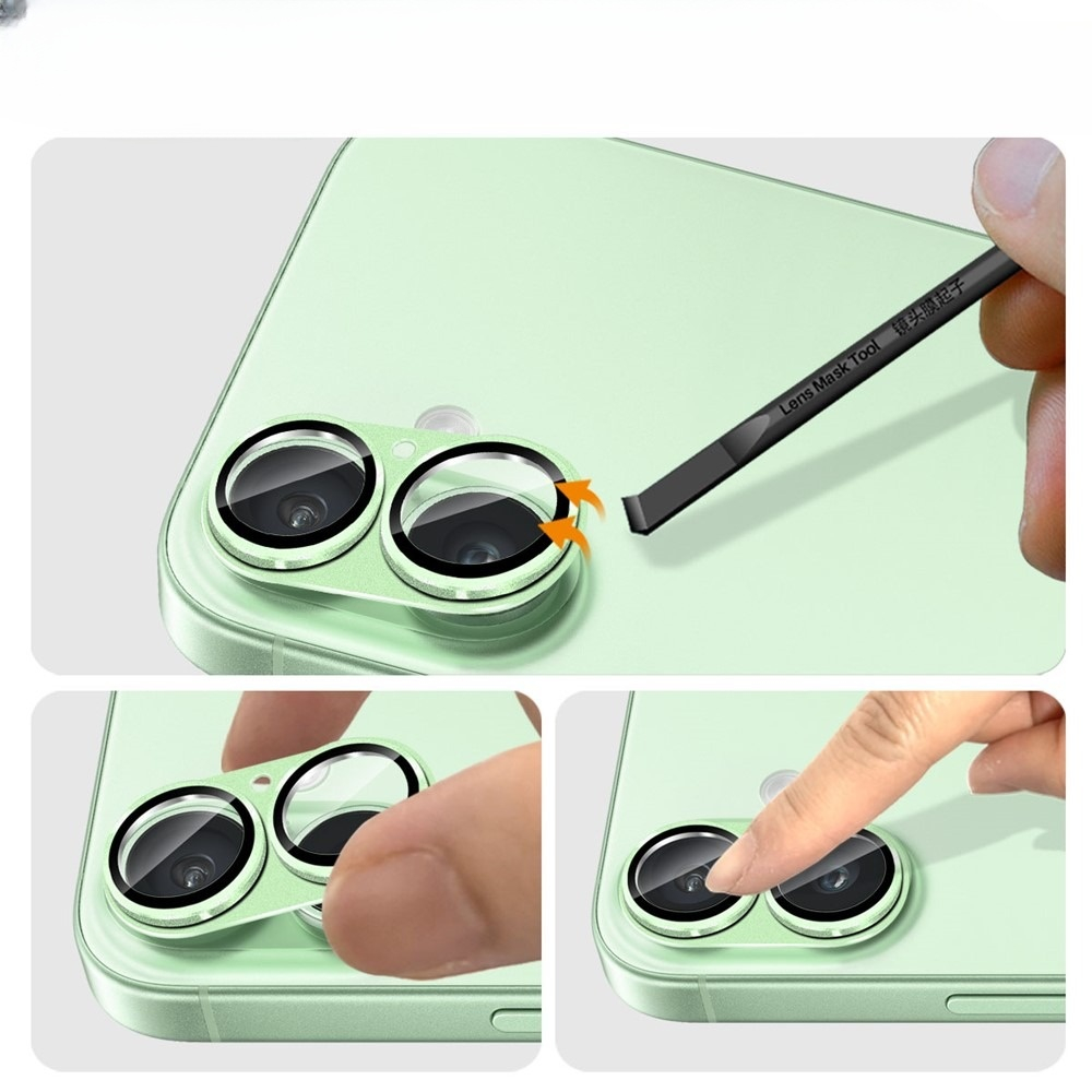 iPhone 17 Kamera Objektiv Protector Vollschutz mit Panzer Glas - Grün (Salbei)