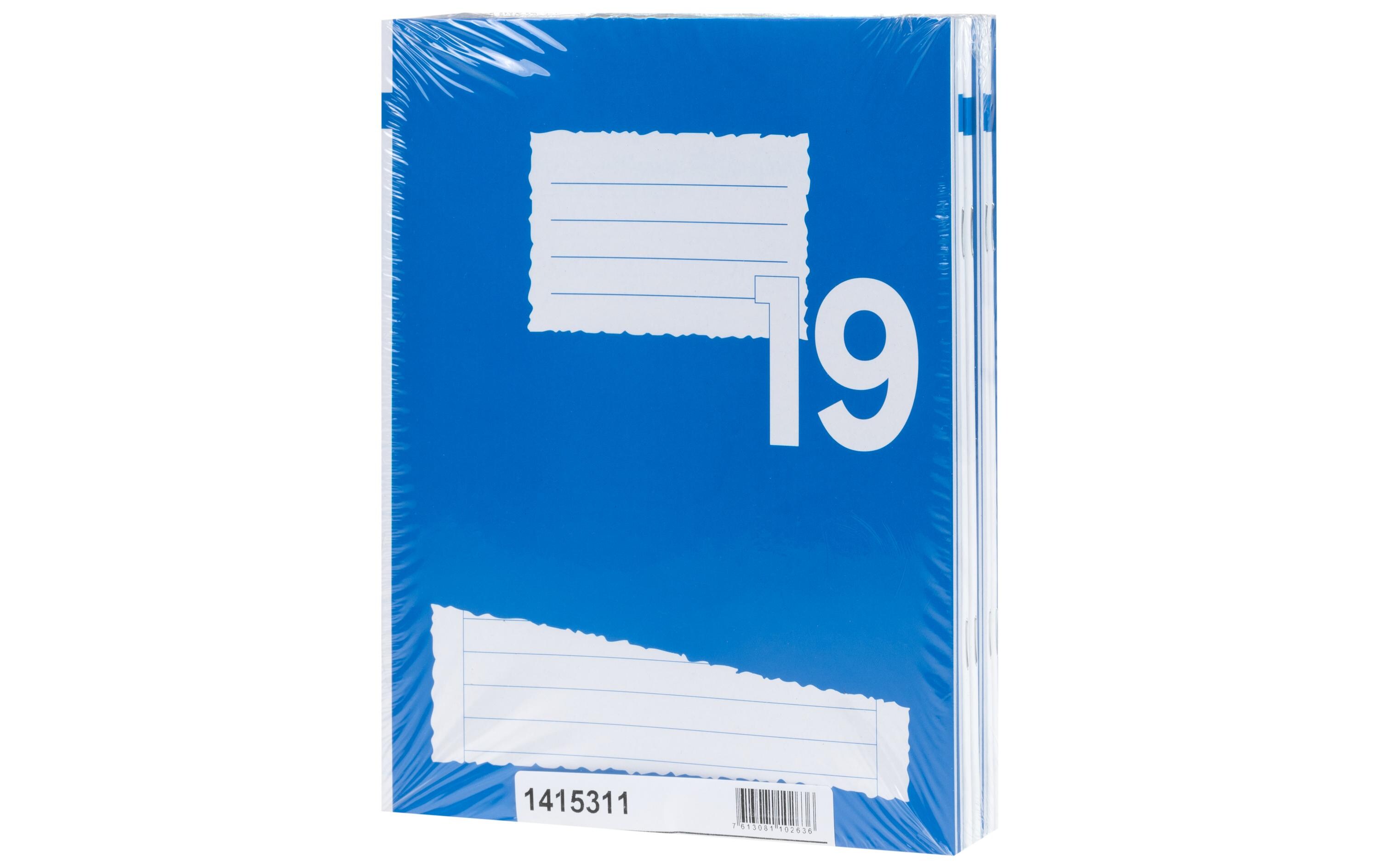 Schulheft FSC E5, Liniert, Blau, 10 StückSchulheft im Format E5