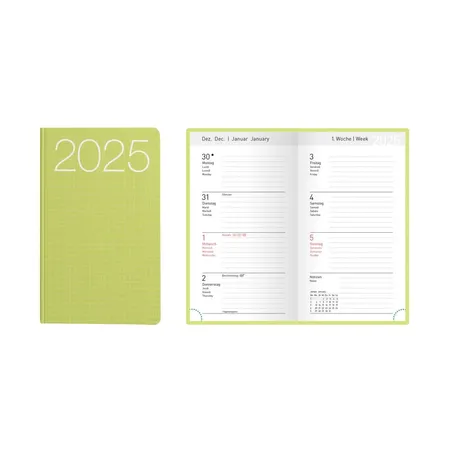 Idena Ladytimer Graphic 2025 – 8,7 x 15,3 cm, FSC® Mix, grün
