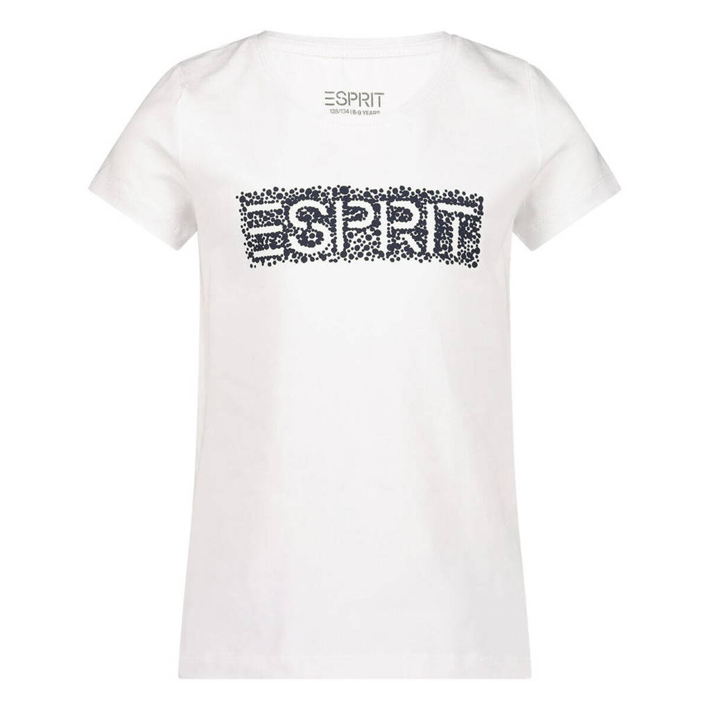 ESPRIT hoodie + T-shirt met logo donkerblauw/wit