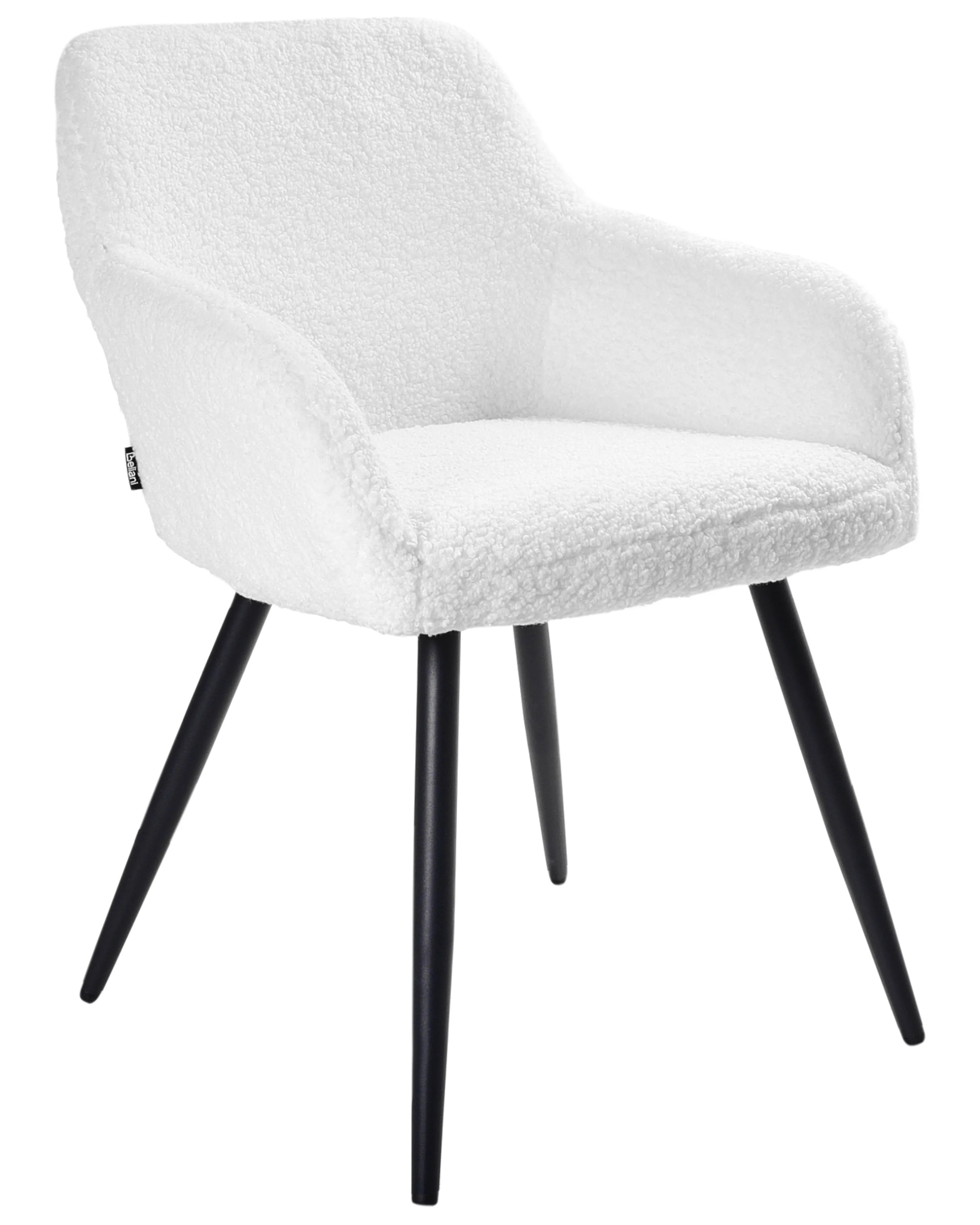 Set van 2 eetkamerstoelen CASMALIA Bouclé Gebroken wit