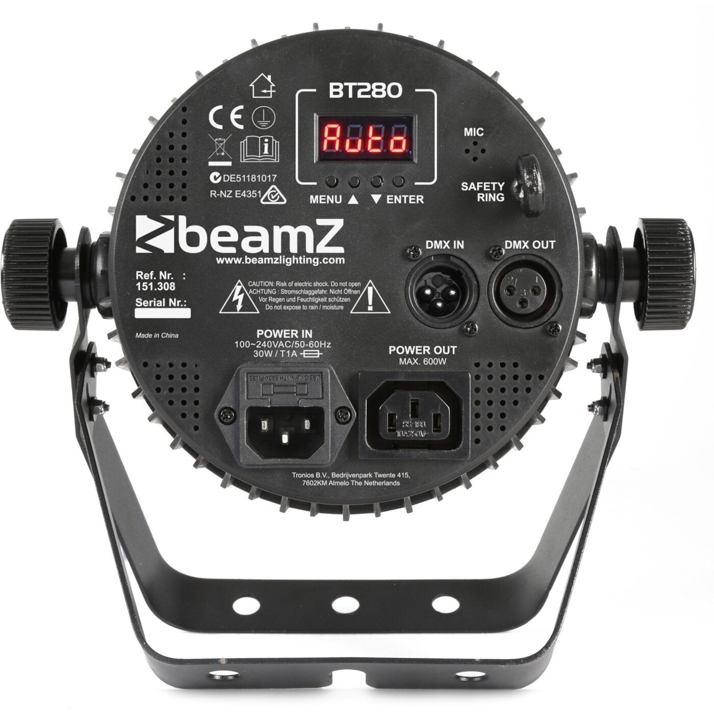 BeamZ BT280 LED flat PAR 7X10W 6-in-1 RGBAW-UV