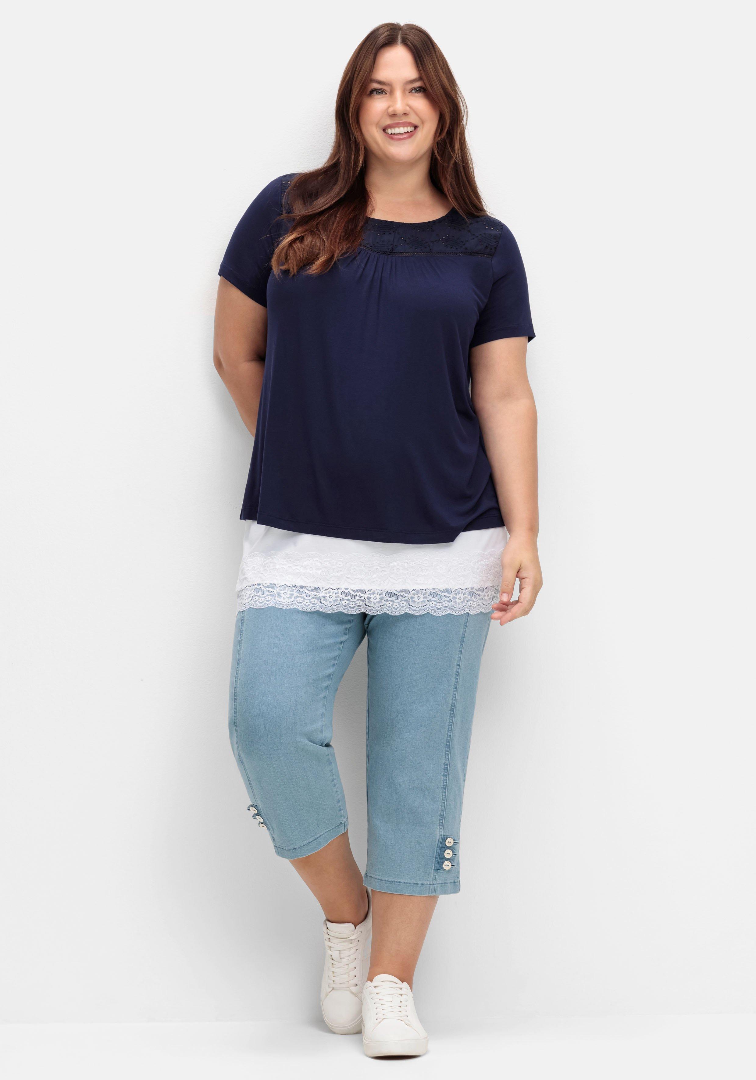 Shirt-Verlängerung mit Spitzenbund