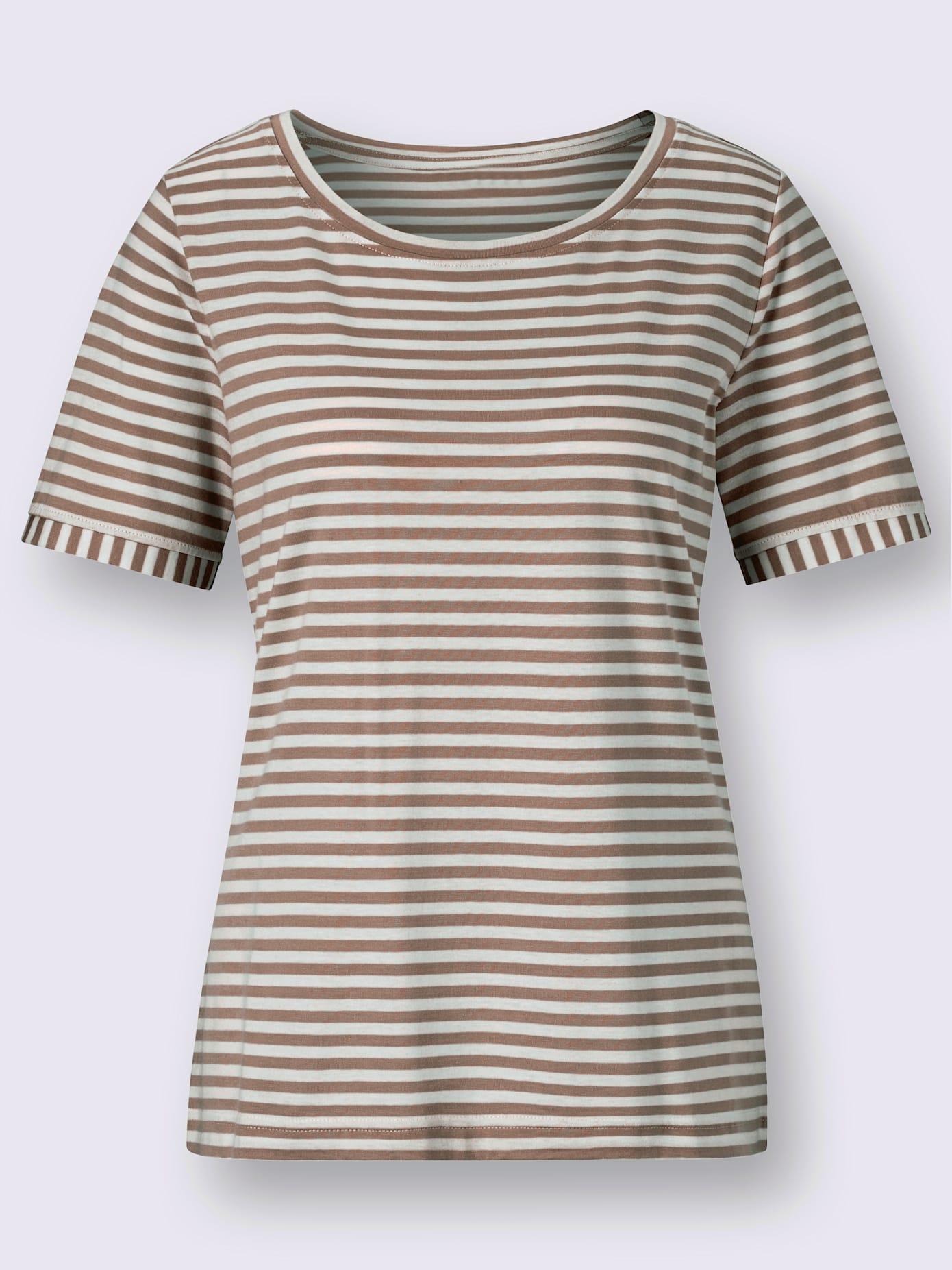 T-shirt femme rayures col rond