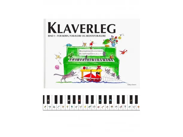 Klaverleg bind 1 - for børn, forældre og bedsteforældre (grøn) | Pernille Holm Kofod
