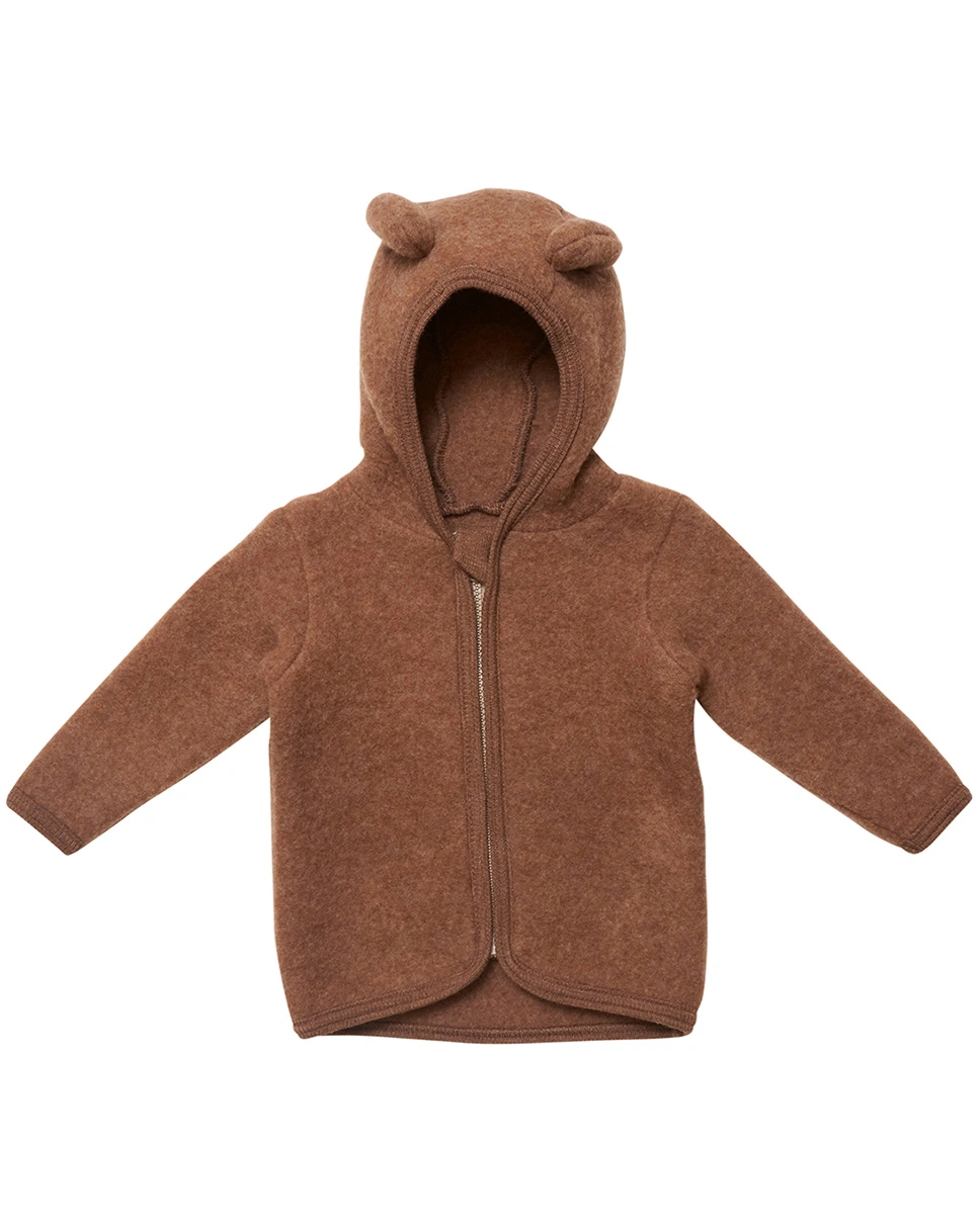 Wollfleece-Jacke JACKIE in caramel cafe