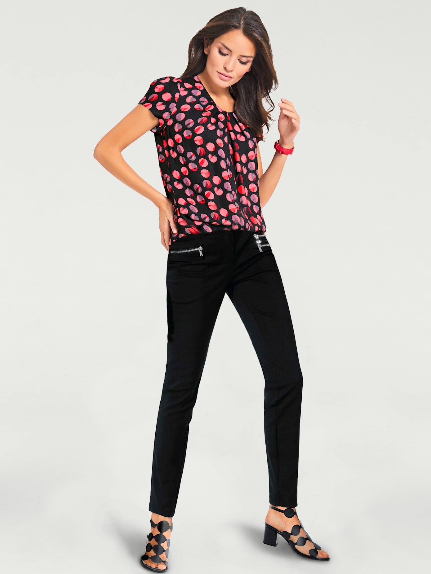 Pantalon effet ventre plat extensible