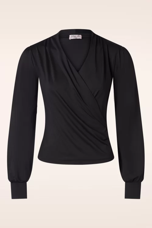 Vintage Chic for Topvintage Diana top in zwart
