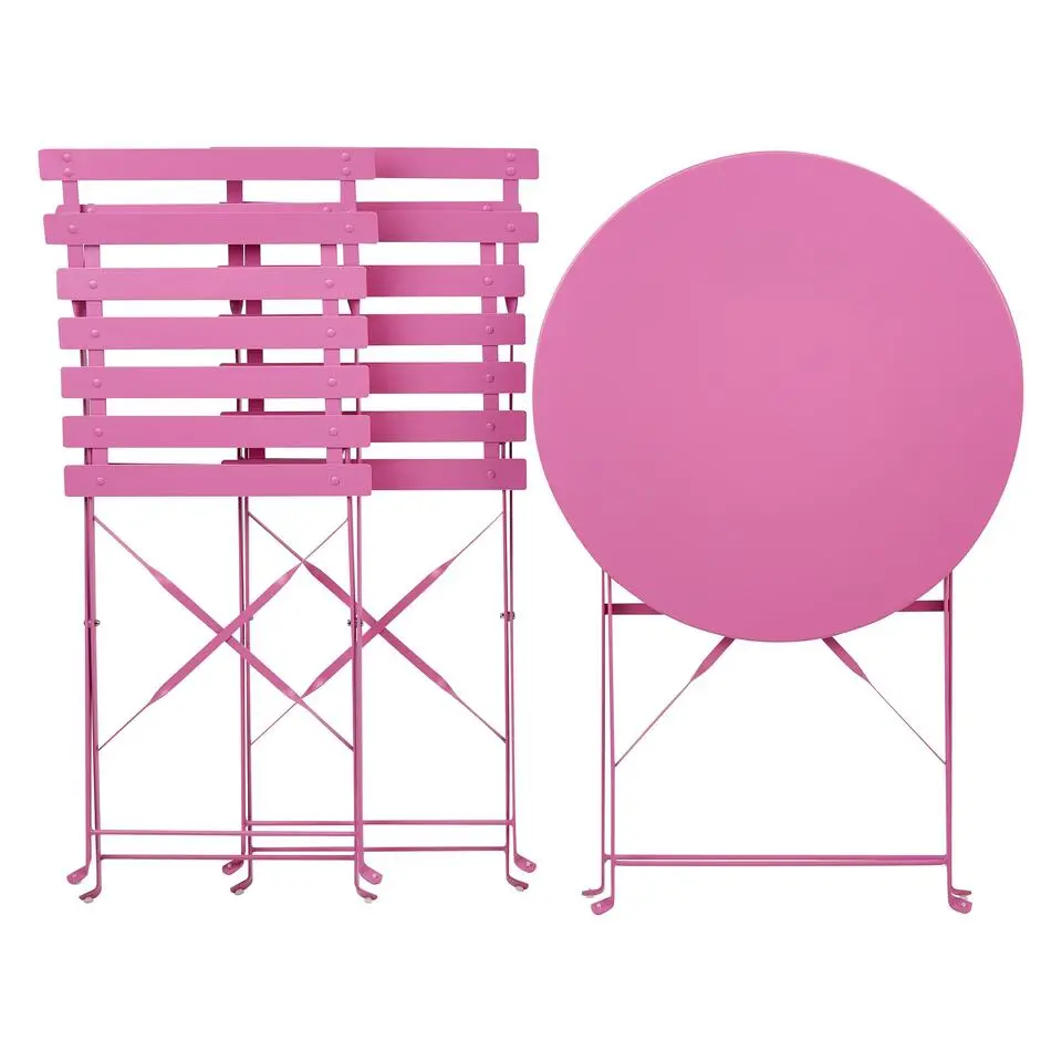 FIORI - Bistroset voor 2 - Roze - Staal