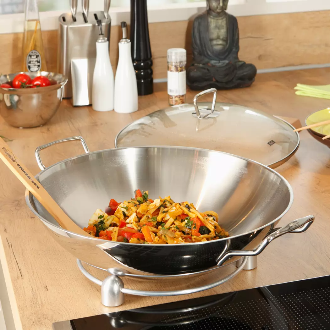 Wok mit Glasdeckel Kunming Ø 36 cm