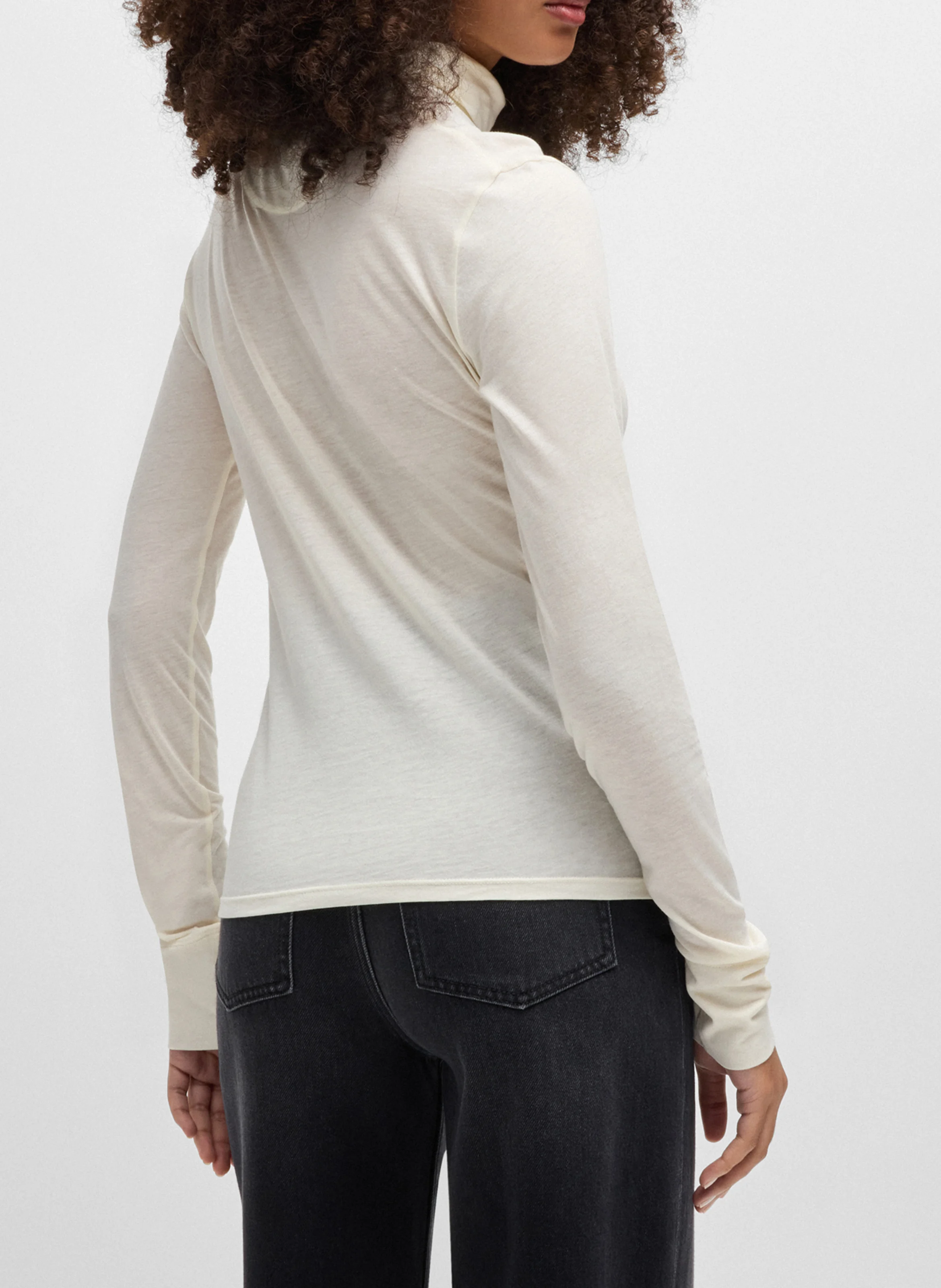 Col roulé cintré | Beige