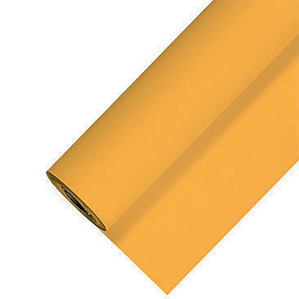 Nappe en papier damassé en rouleau de 1,18 x 25 m, coloris mandarine