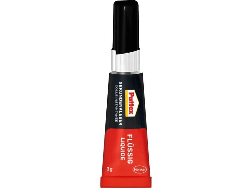 Pattex Sekundenkleber PSK1C 1 x 3 g, Transparent Flüssiger Blitz Kleber Gel, 3 g