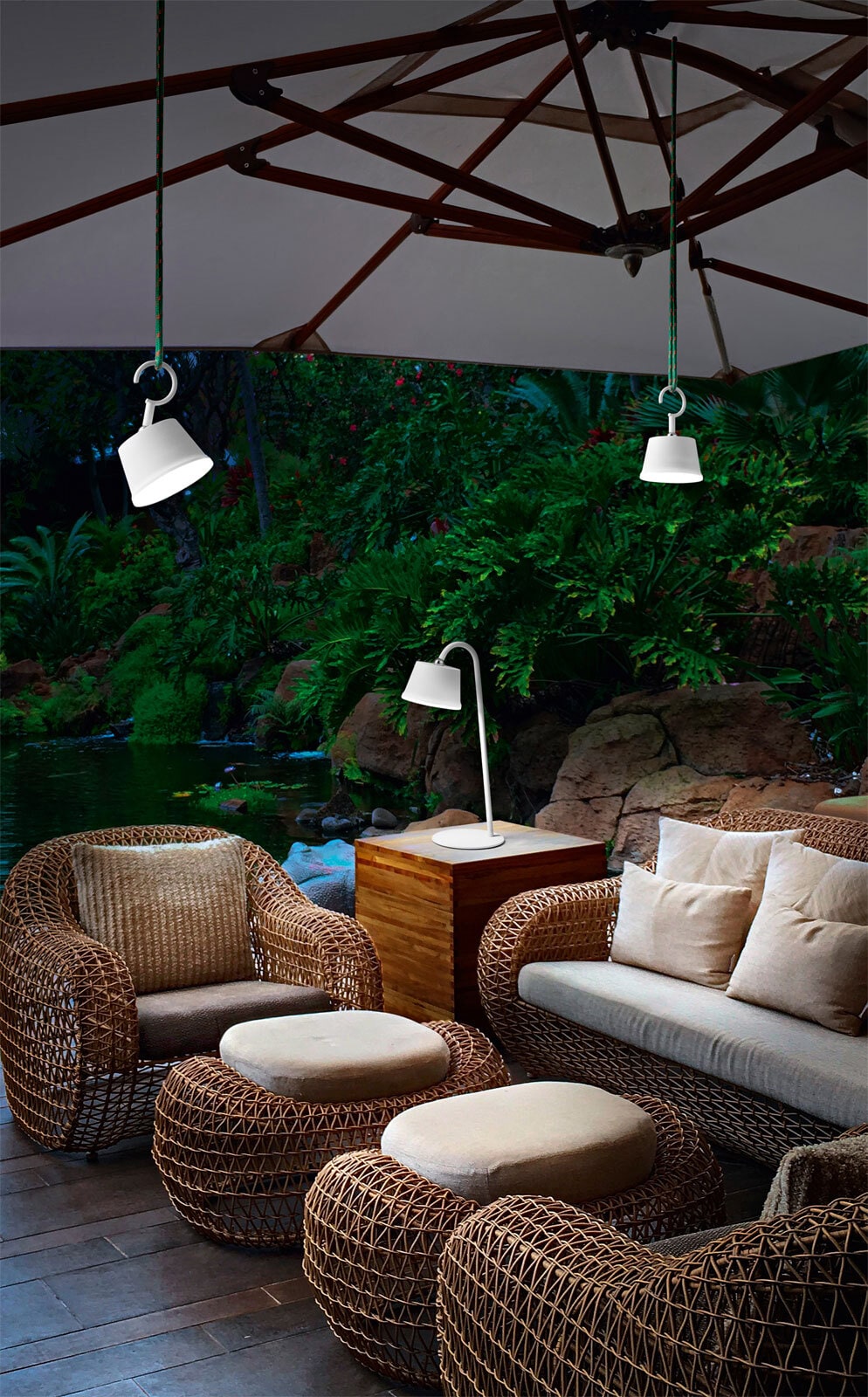 FABAS LUCE Akku LED Tischlampe ARMANDA 4-teilig weiß