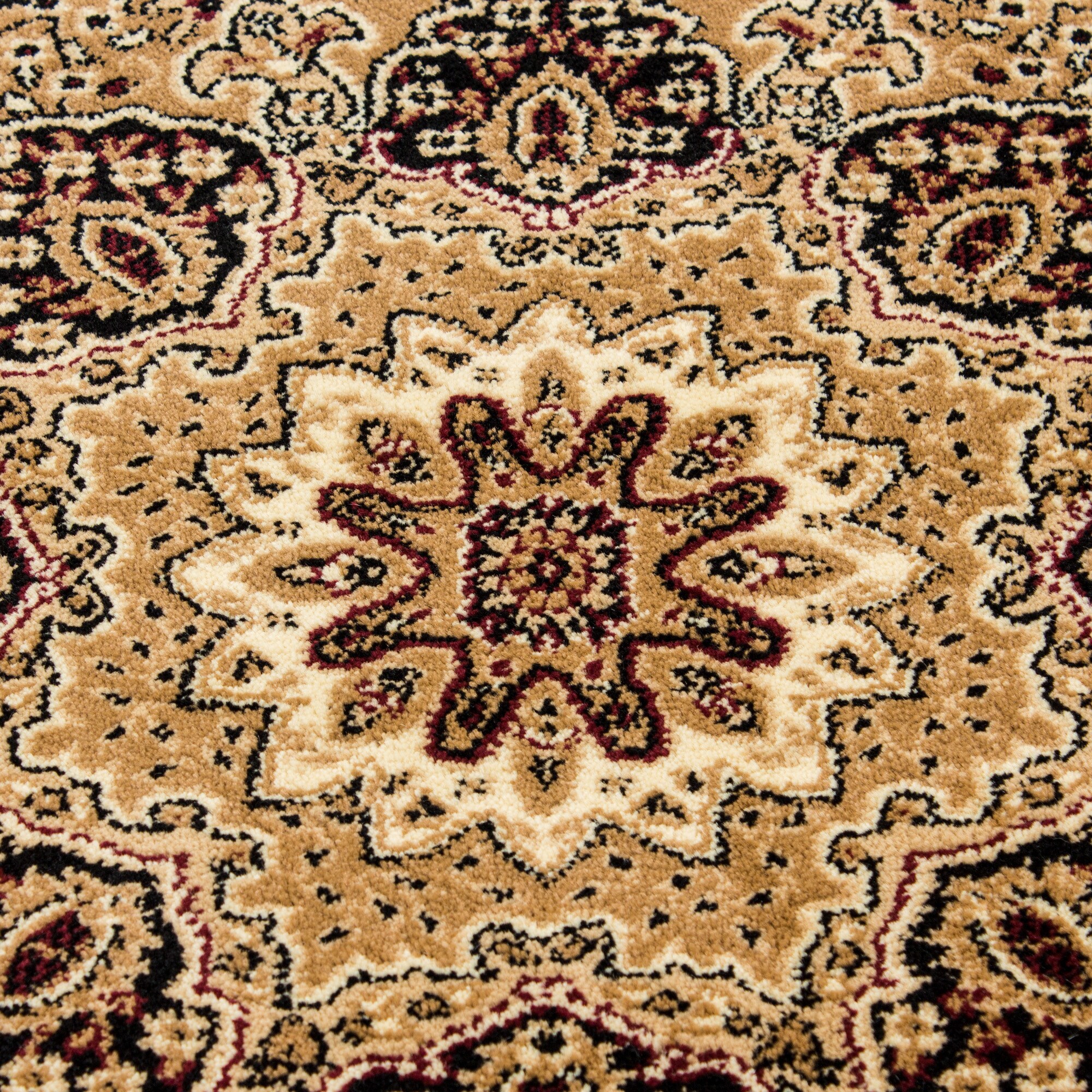 Orientalischer Kurzflor Teppich: Traditioneller Orientteppich im floralen Ornamentstil – Rechteckiger Blickfang für Ihr Zuhause, Pflegeleicht und stilvoll im Wohnzimmer