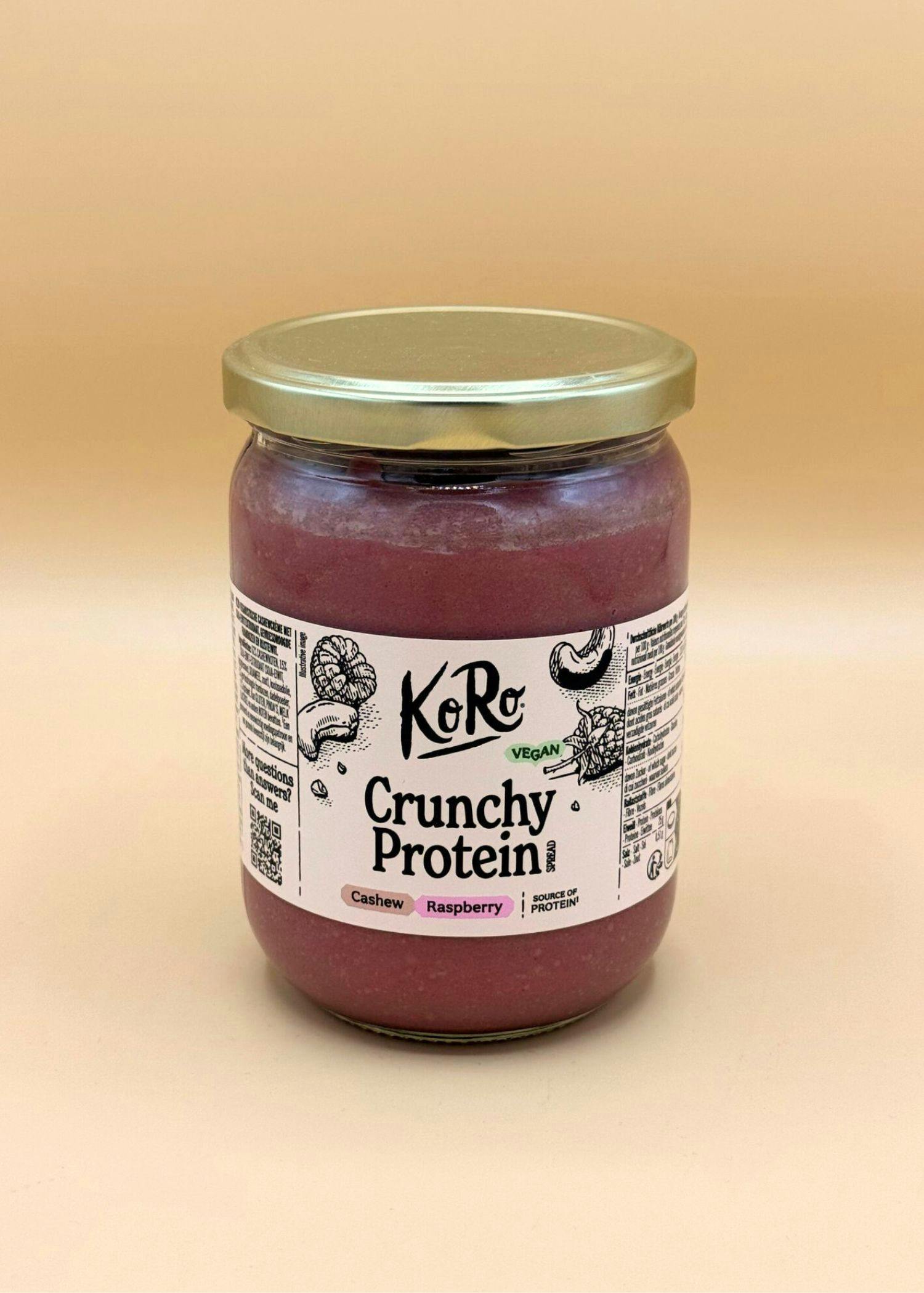Vegane crunchy Proteincreme Cashew-Himbeere 500 g