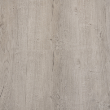 Kleurstaal Karwei click PVC Primera rechte stroken lichtgrijs eiken houtlook