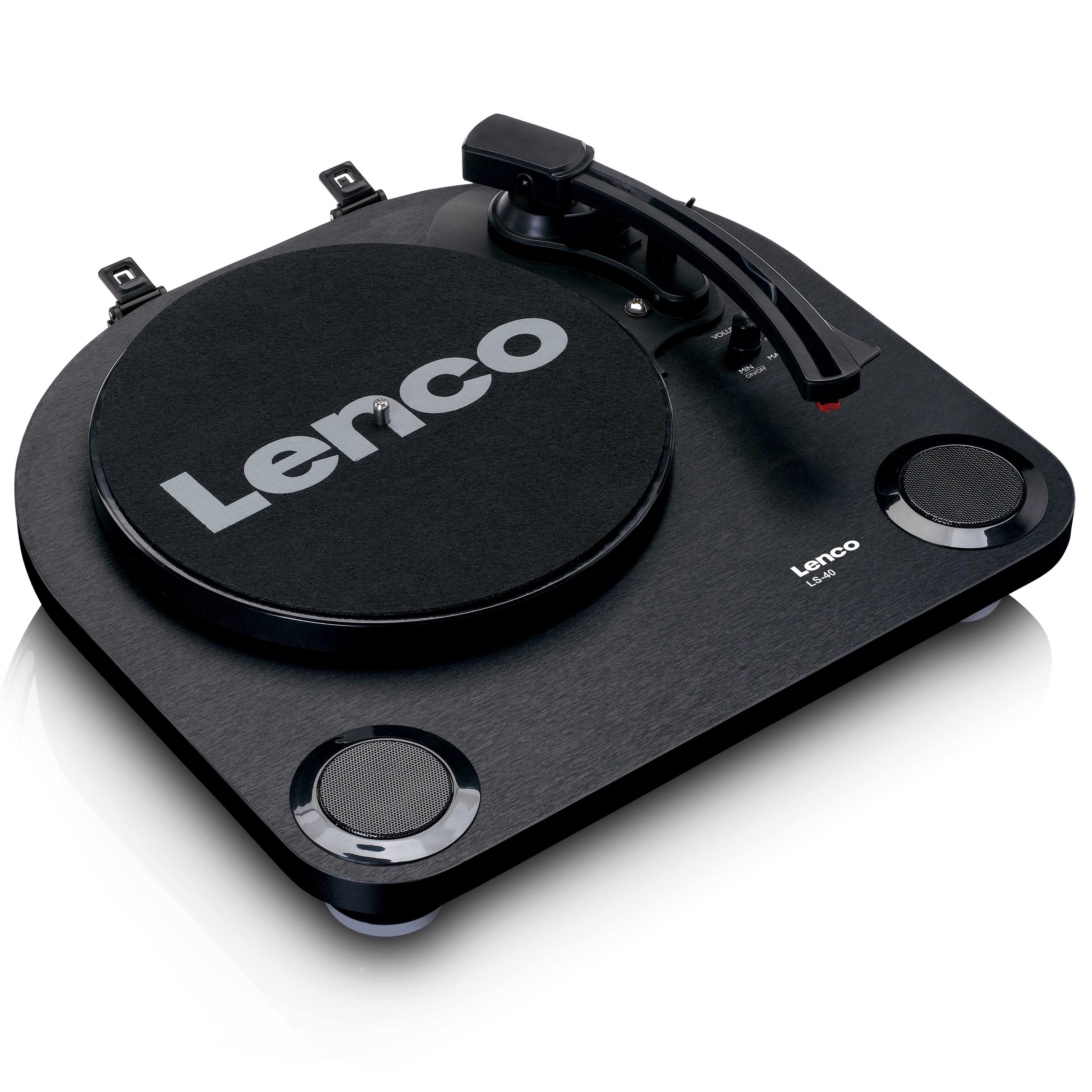 Lenco LS-40BK - Plattenspieler mit integrierten Lautsprechern - Schwarz