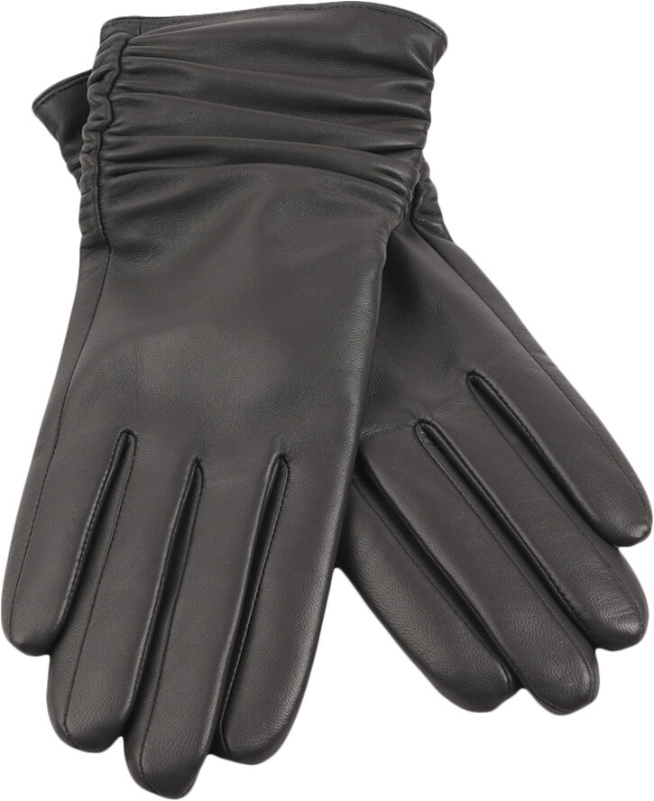 Lovelies ASTI - FEMININE LEATHER GLOVES WITH CASHMERE LINING Dark grey