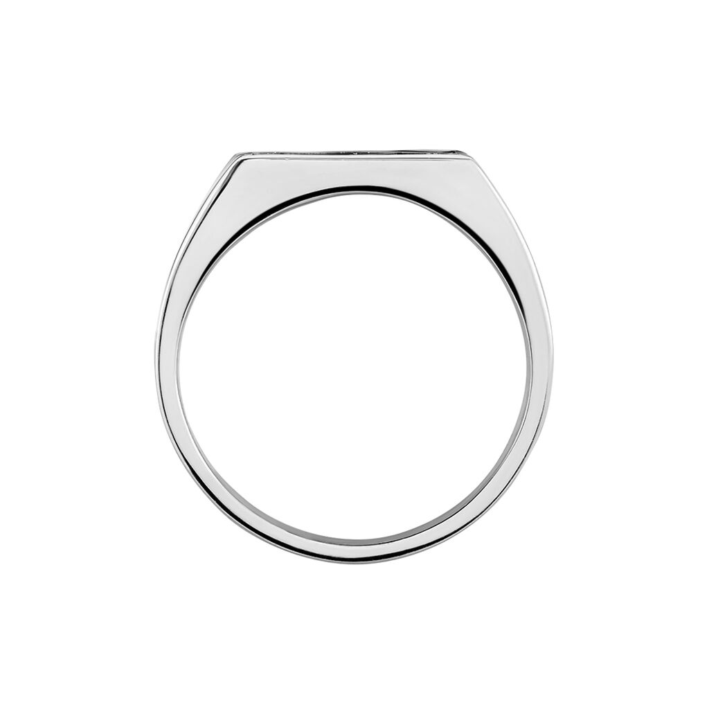Chevalière Argent Blanc Christoffer Email