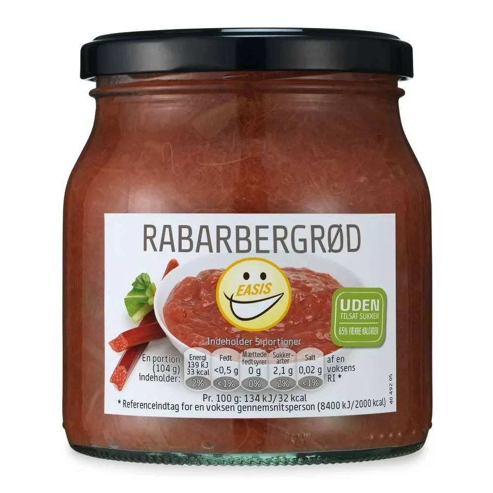Easis Rabarbergrød - 520 g
