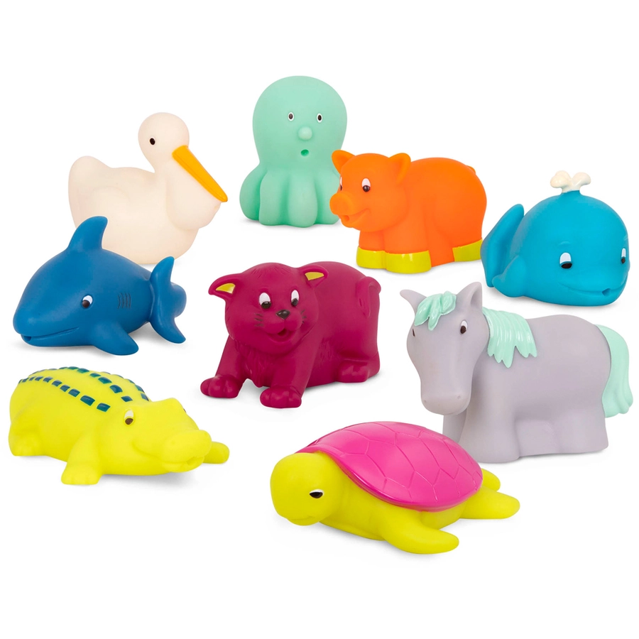 B.TOYS B. Squish & Splash Wasserspielzeug-Tiere Set 2 Mehrfarbig