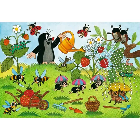 Ravensburger Puzzle Der kleine Maulwurf im Garten, 2 x 24 Teile