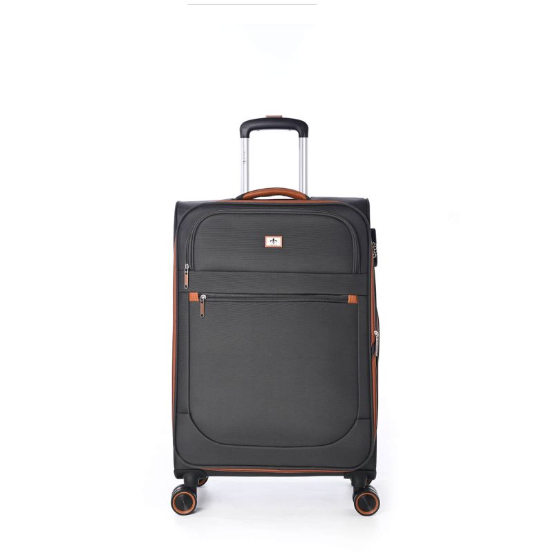 Lot de 3 valises souples 345 Extensibles 55, 67 et 79 cm Gris foncé