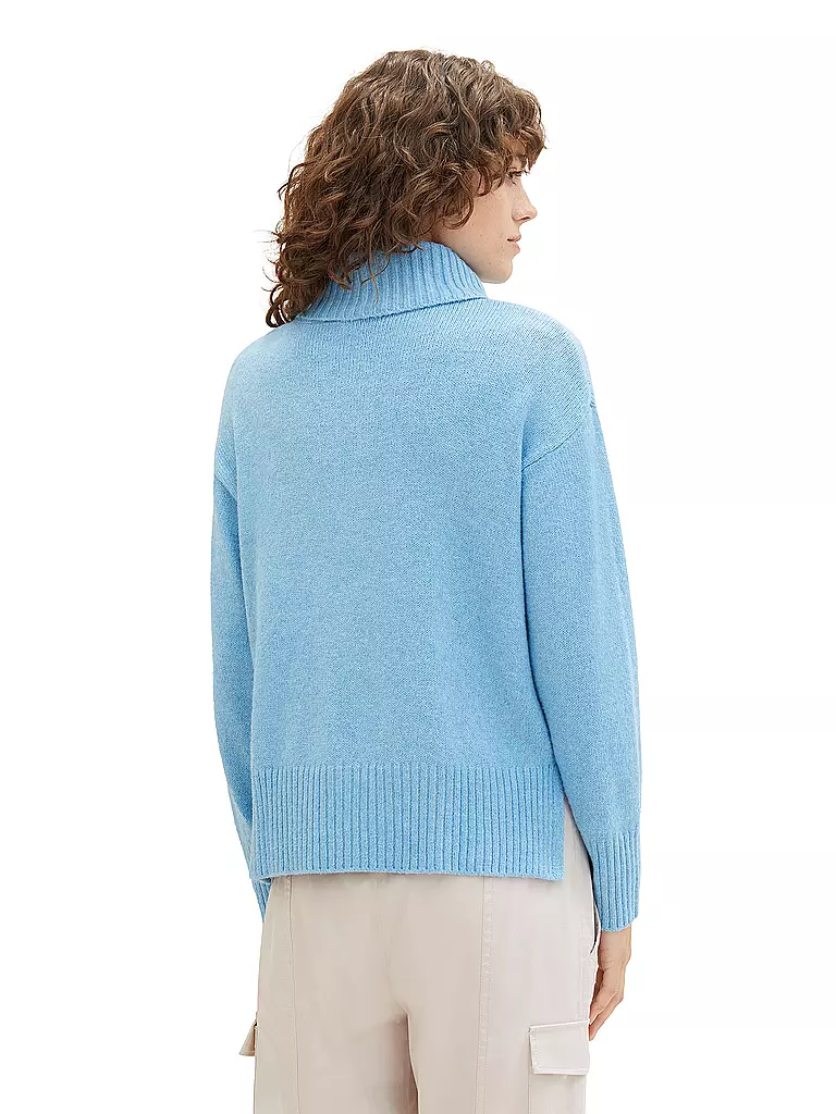 TOM TAILOR Rollkragenpullover hellblau