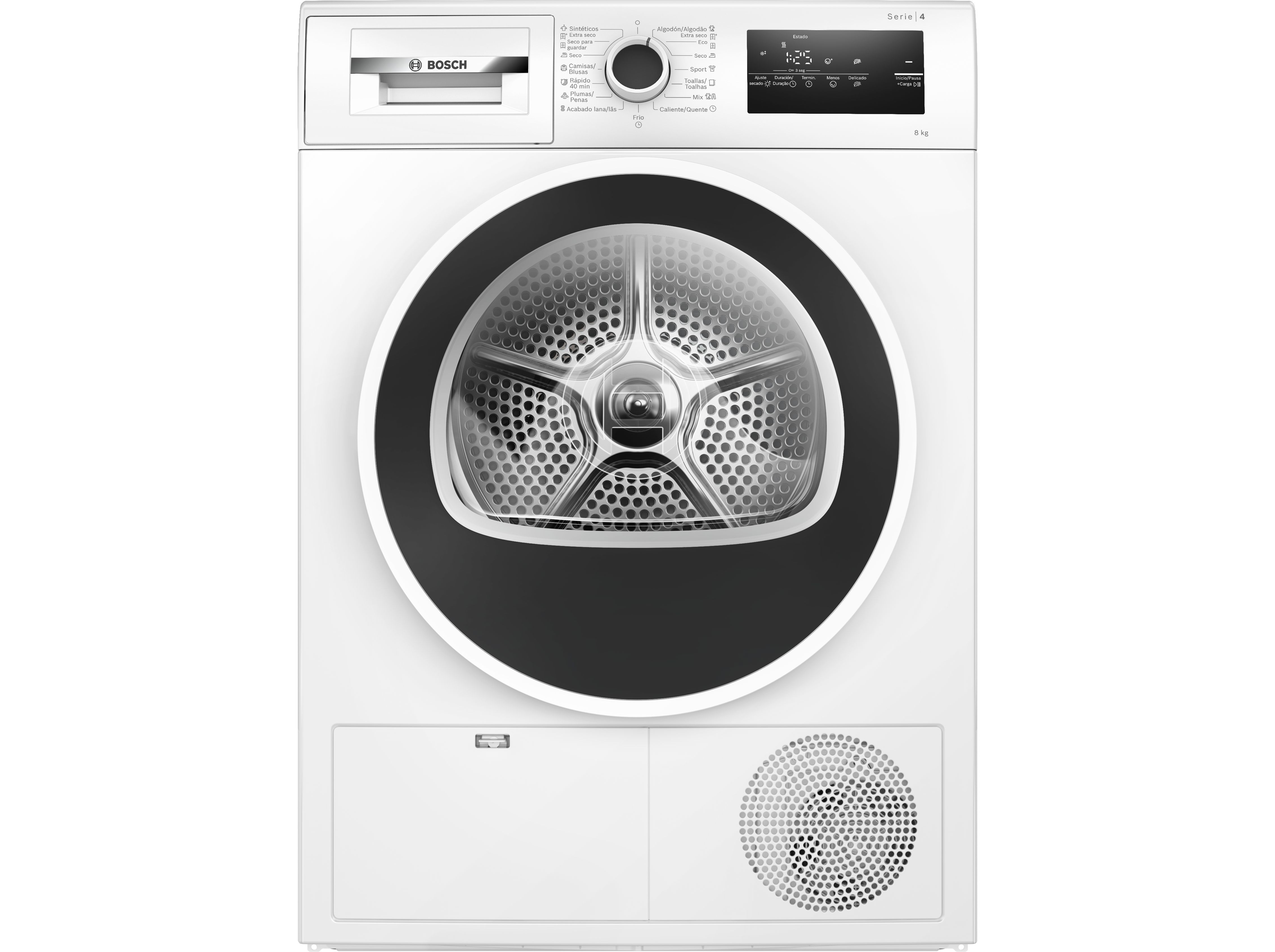 MÁQUINA DE SECAR ROUPA BOMBA CALOR BOSCH WTR83200ES BRANCO E 8KG