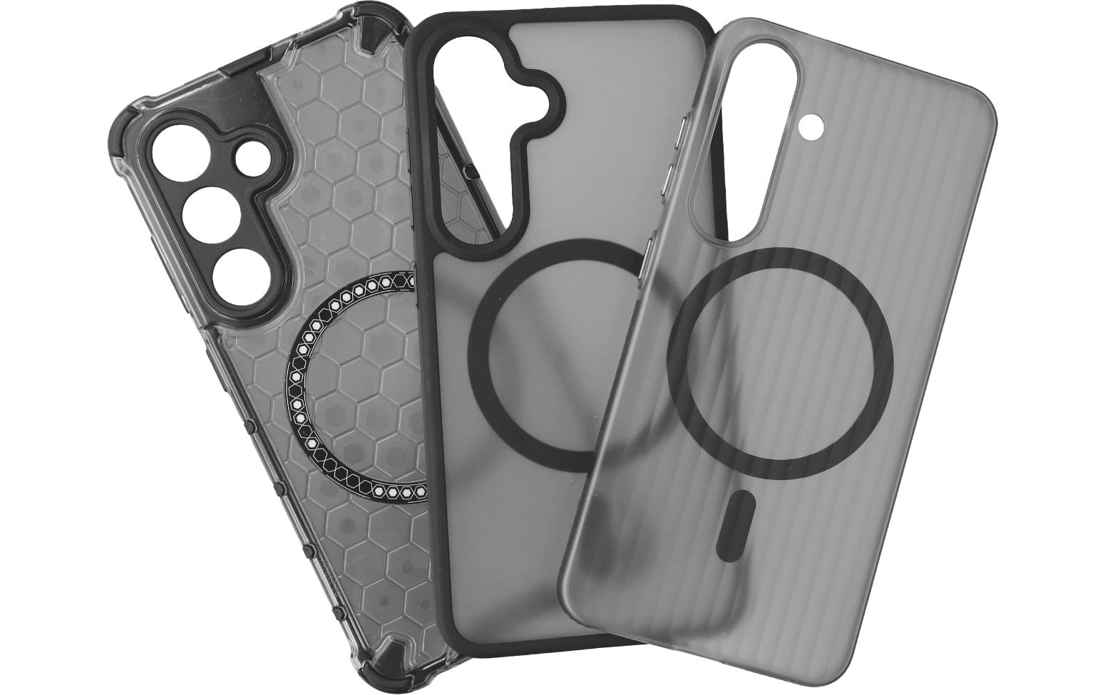 Qi2 Upgrade 3er Cover Set für Samsung Galaxy S25Qi2 Upgrade 3er Cover Set für Samsung Galaxy S25, frosted grau, Stossfest