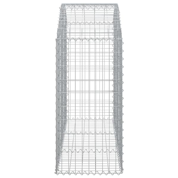 vidaXL Gabionkurv buet 150x50x100/120 cm galvanisert jern