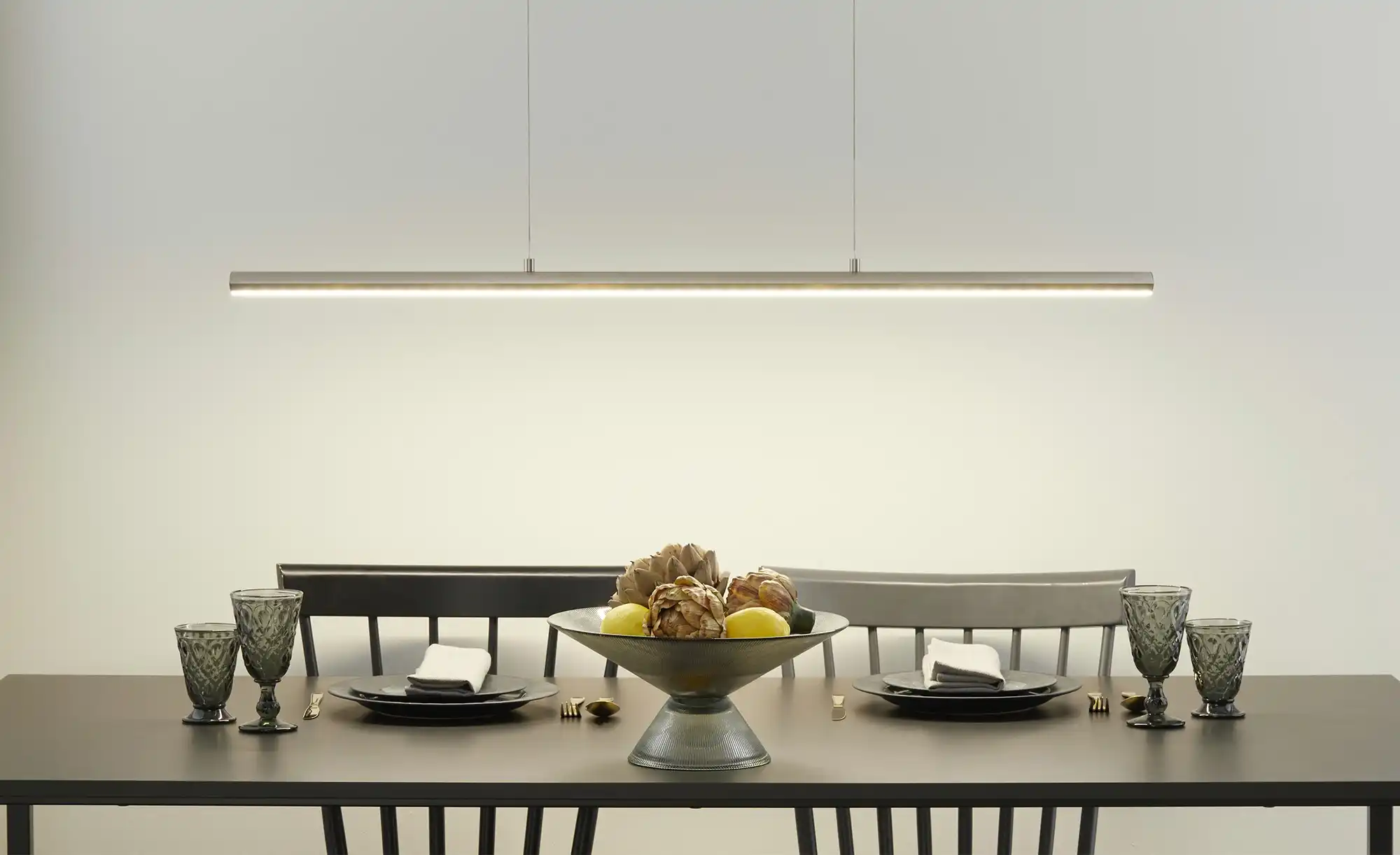 Fischer-Honsel LED-Pendelleuchte, Nickel-matt ´klein´