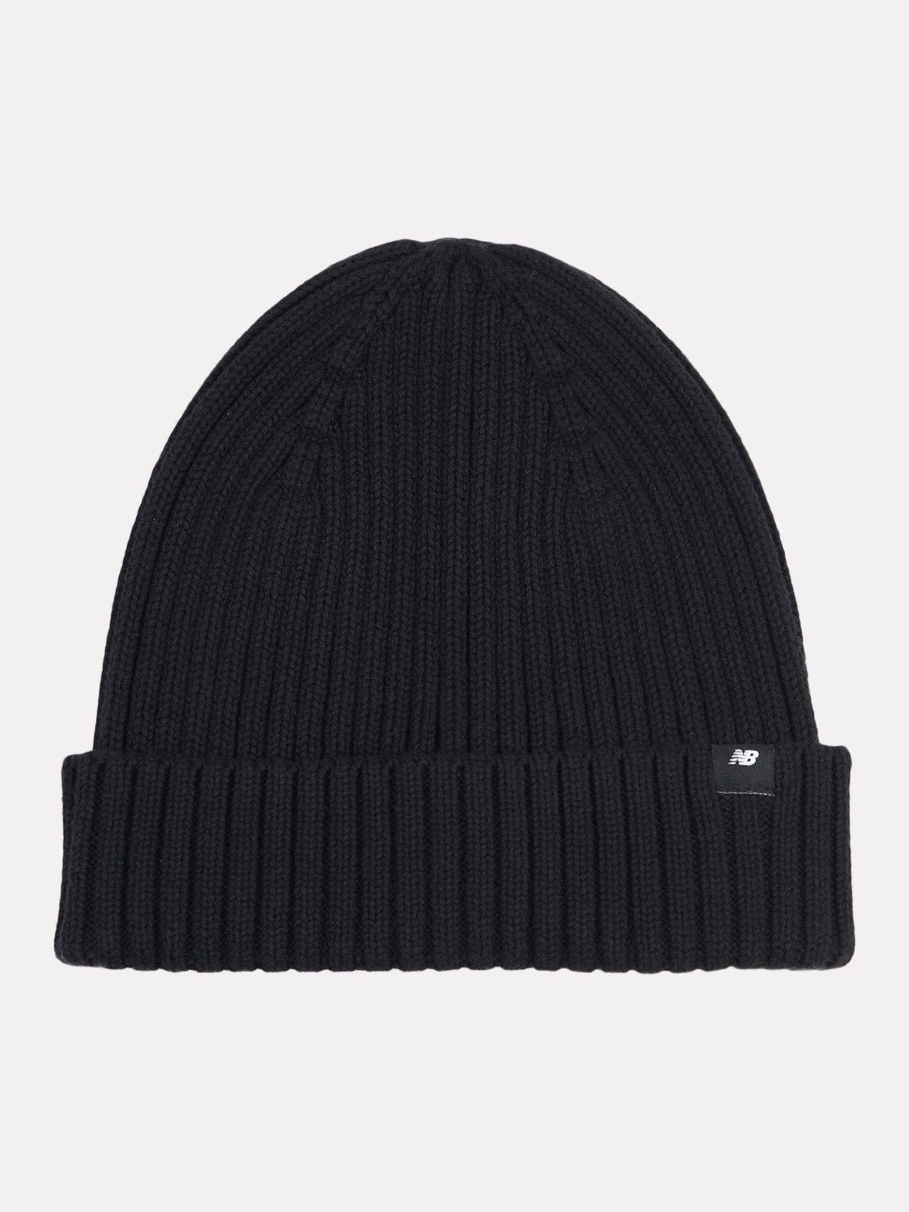 Zwart - New Balance beanie-muts met lipjes