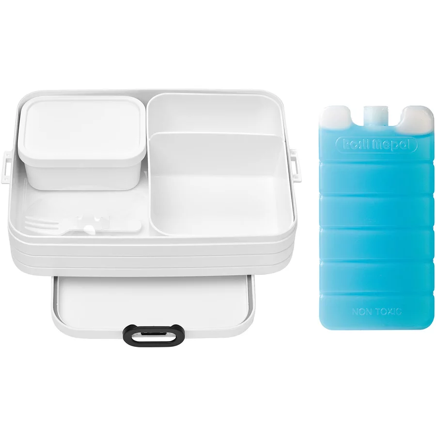Mepal Bento-Lunchbox + Kühlakku Take A Break 2er Set weiß