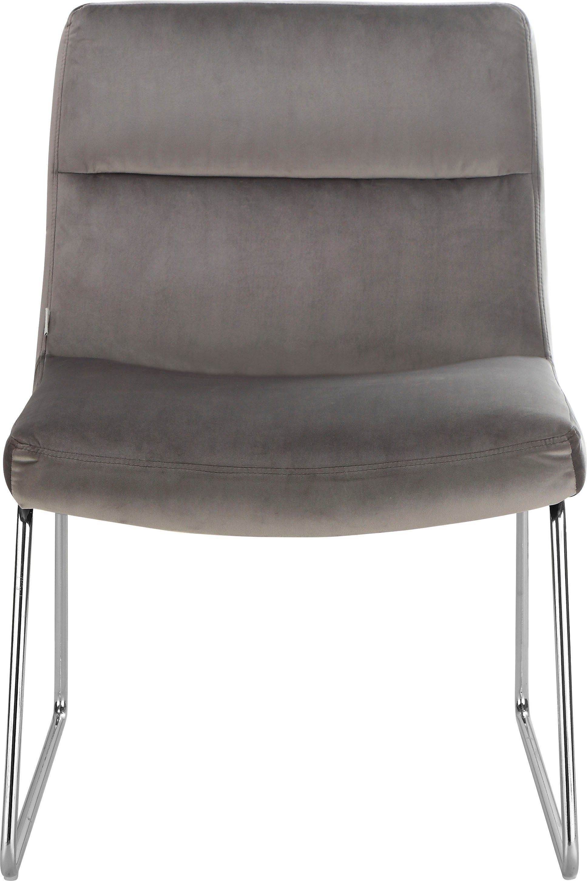 Home affaire Sessel »Gil, Loungesessel Wohnzimmer,« Samtvelours Bezug, in drei Farbvarianten, Sitzhöhe 47,5 cm
