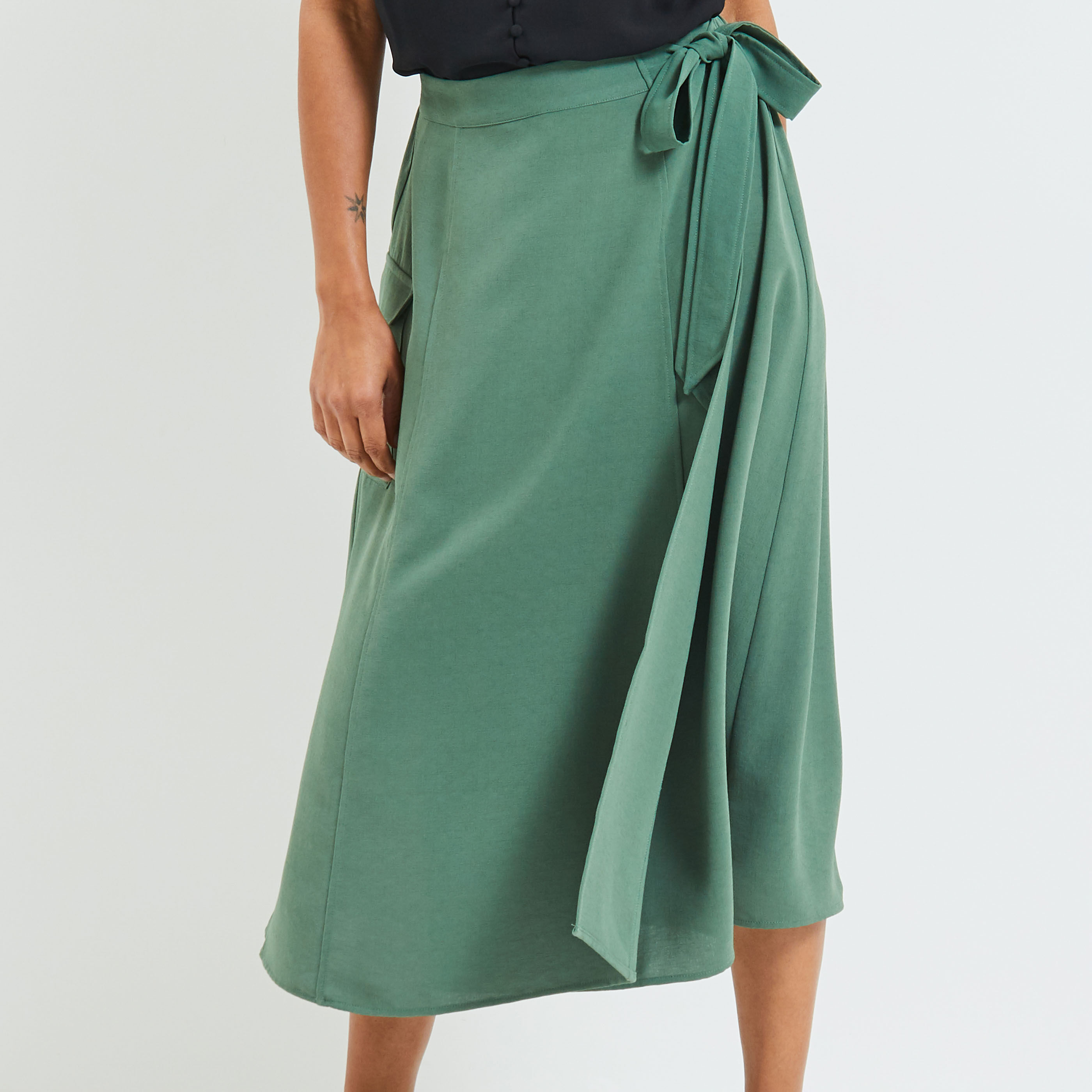 Jupe porte feuille femme - KAKI