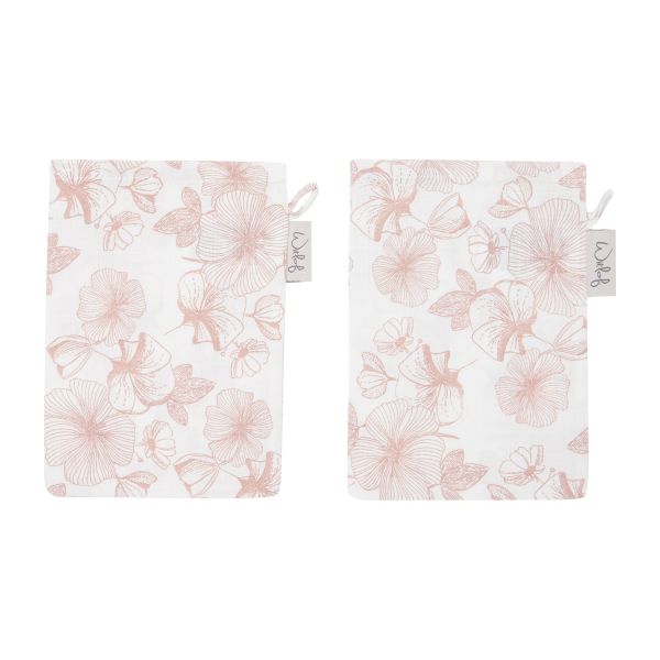 Witlof For Kids Flower Powder Washandjes - 2 Stuks