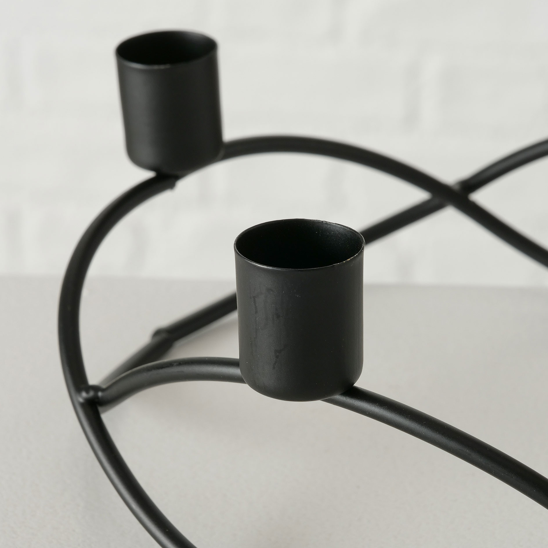 Kerzenleuchter - schwarz - Ø 22 cm