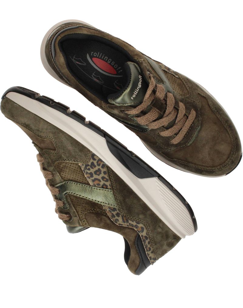 Gabor Rollingsoft Sneakers Groen Dames
