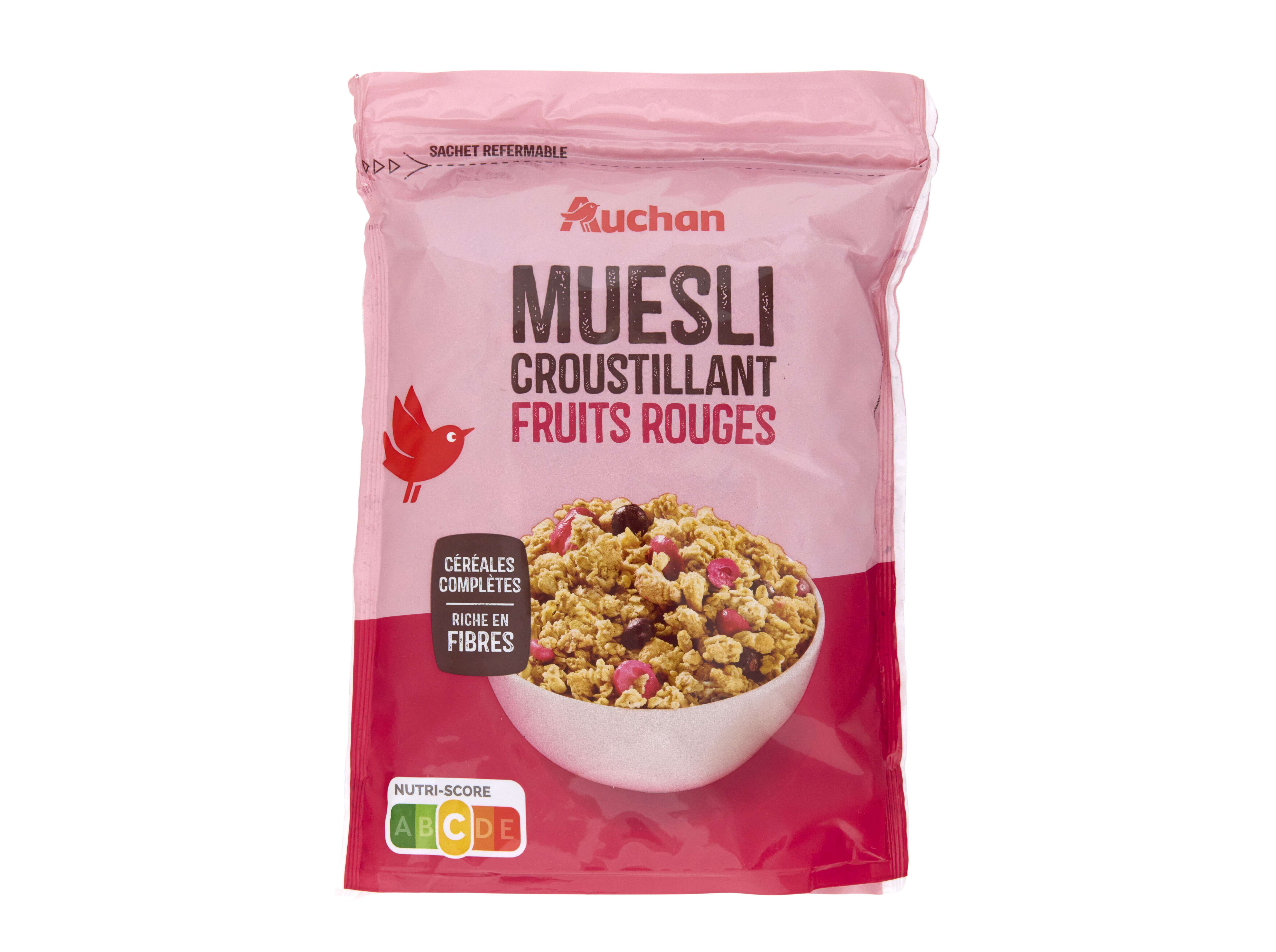 CEREAIS AUCHAN MUESLI FRUTOS VERMELHOS 450G