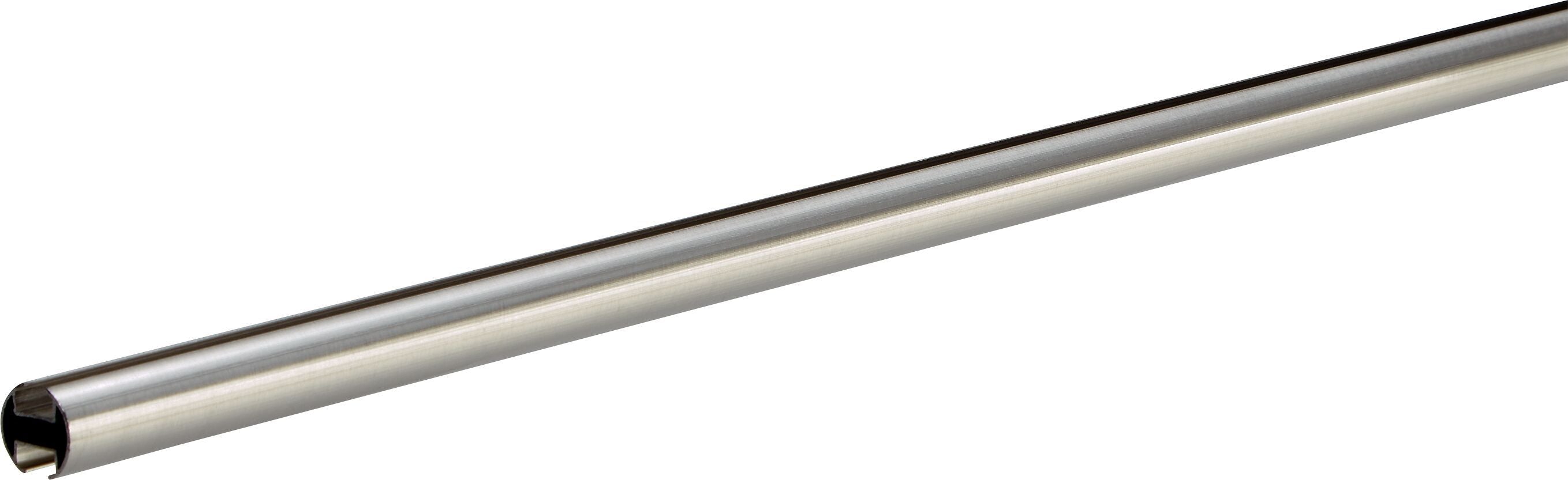 METALL Vorhangstange mit Innenlauf - Silber / B: 160.0 cm