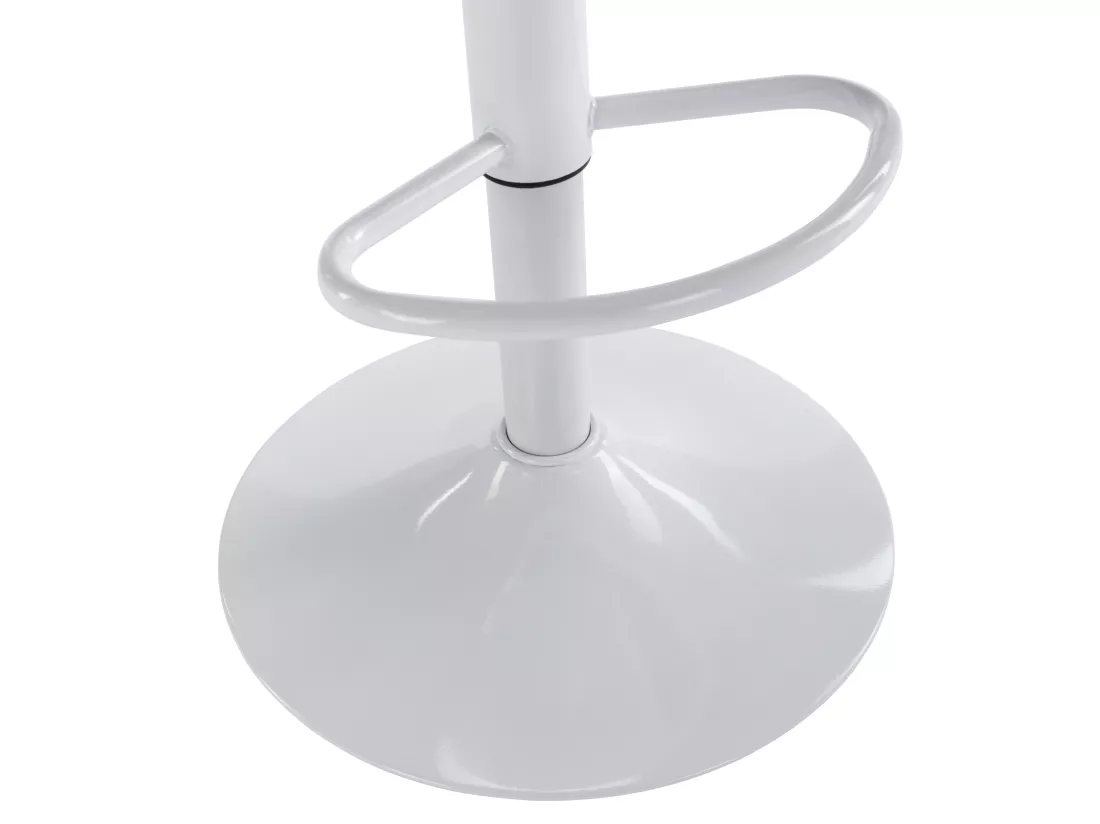 Lot de 2 tabourets de bar en polypropylène et métal - Hauteur réglable - Blanc - XAFY