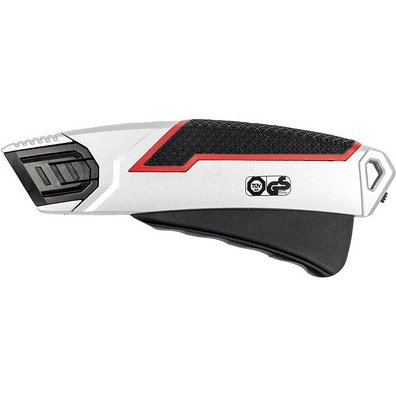 Cutter de sécurité PLUS 837, lame: 19 mm, noir/argent