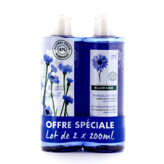 Démaquillant yeux sensibles au bleuet Klorane
