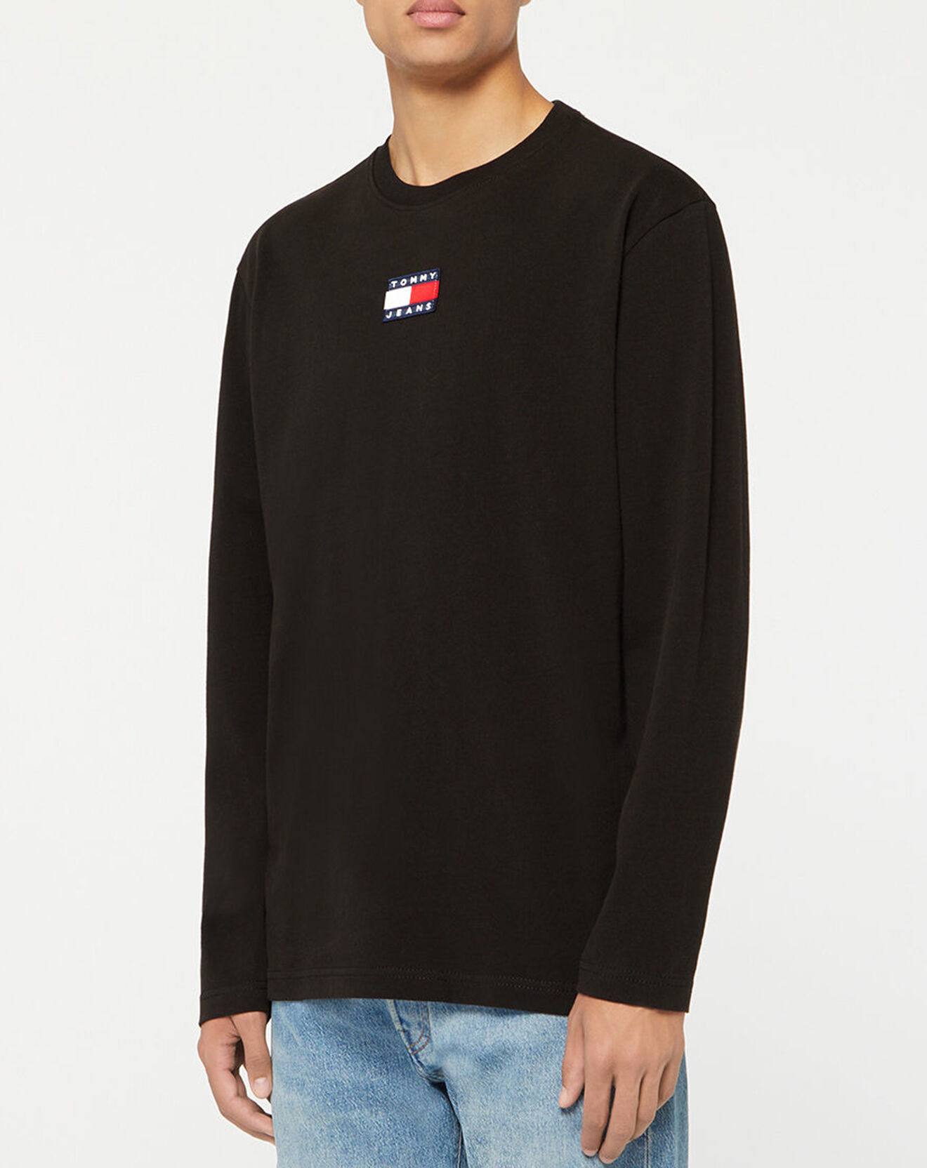 Tommy Jeans T-Shirt 100% Coton Bio Tommy Badge noir
