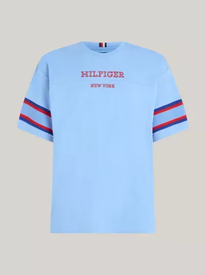 Camiseta Hilfiger Monotype com mangas listradas