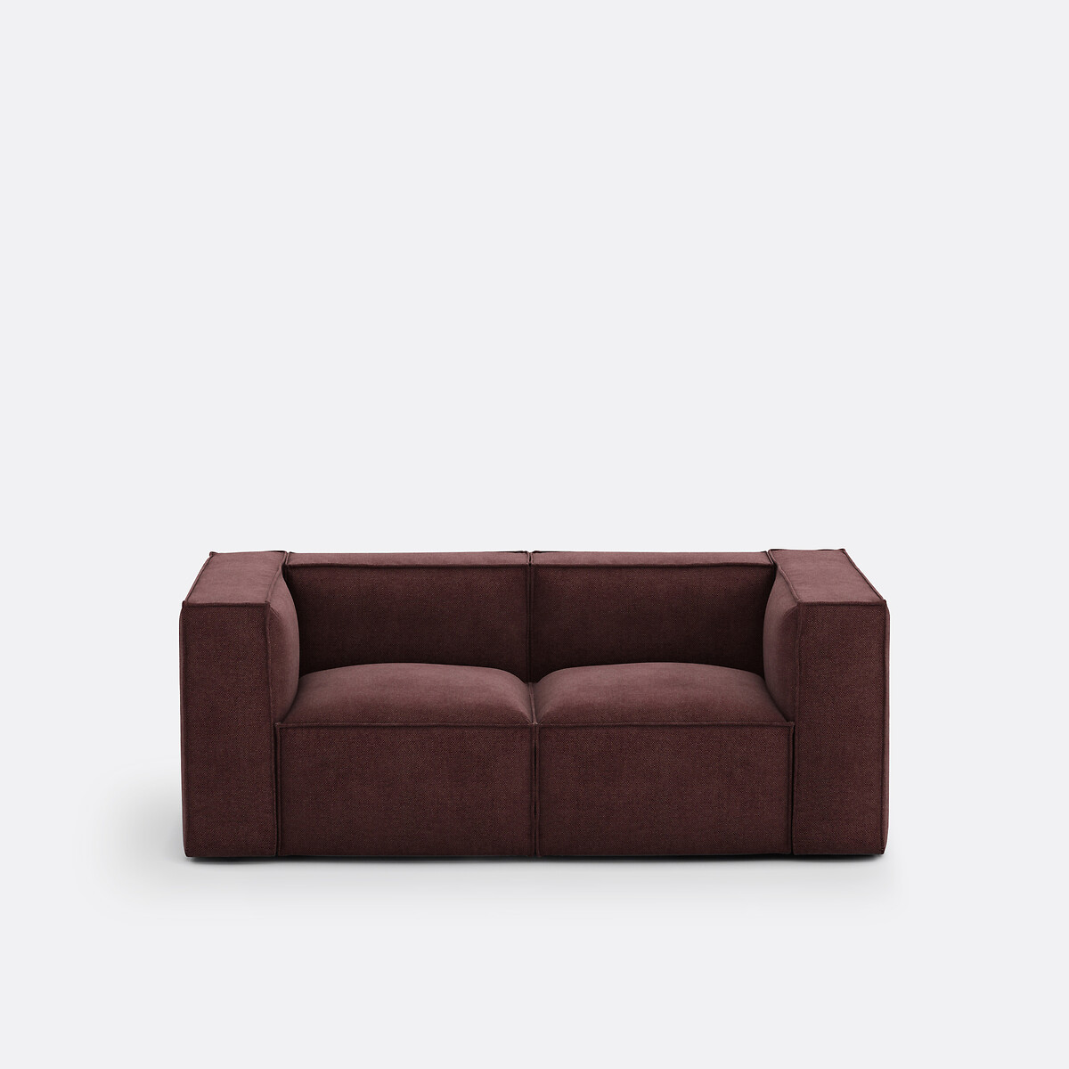LA REDOUTE INTERIEURS<br>Banco modular, 2 espinhas, tecido terra texturizado, Seven